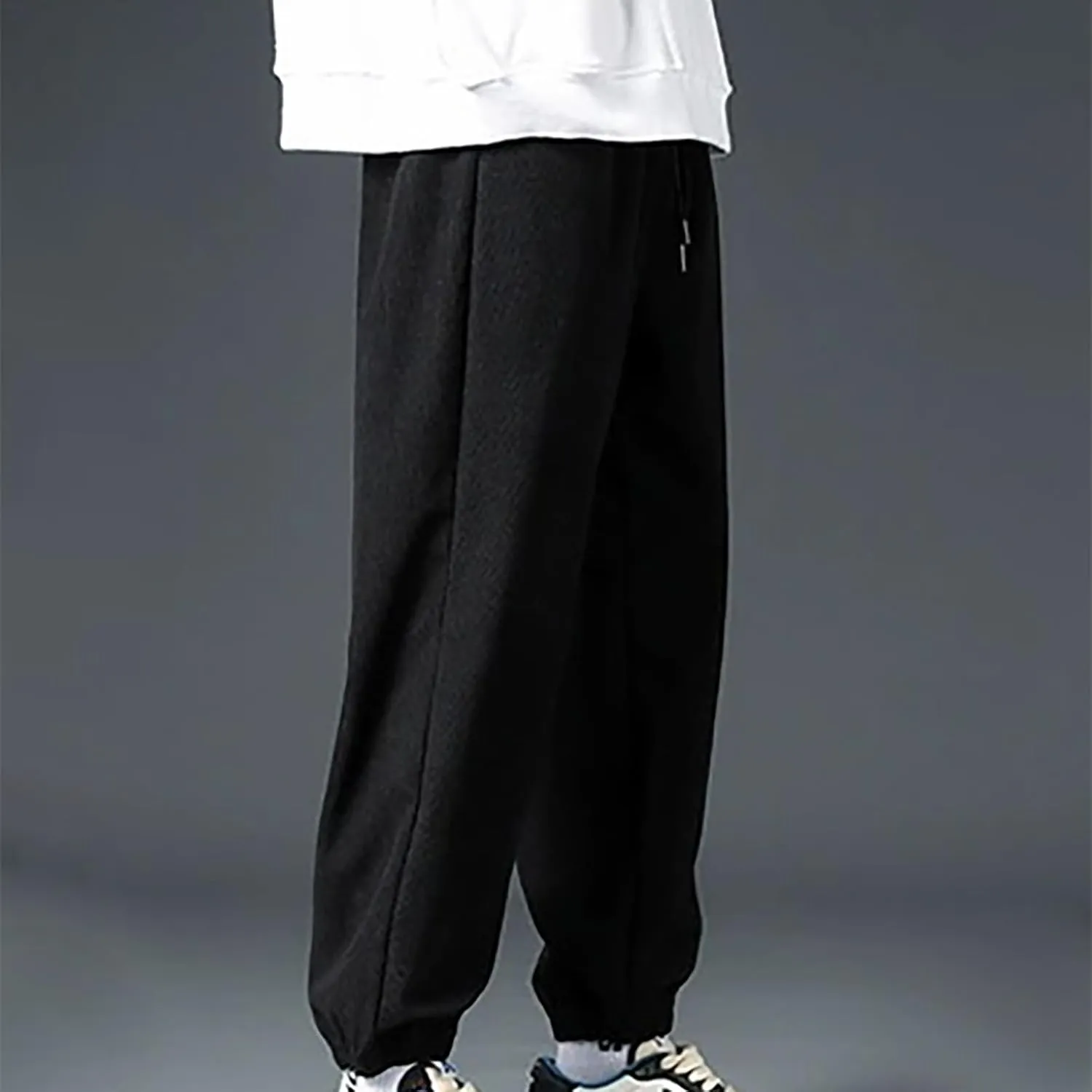 Aymnlox Mens Casual Jogger Pants Lightweight Outdoor Hiking Corduroy Pants Tapered Slim Fit Workout Gym Trousers with Pockets