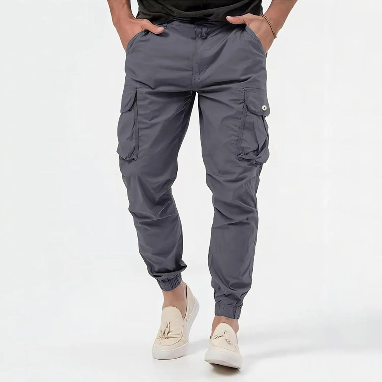 Cargo Pants for Men Casual Outdoor Hiking Pants Slim-Fit Heavy Duty Stretch Mens Work Pants