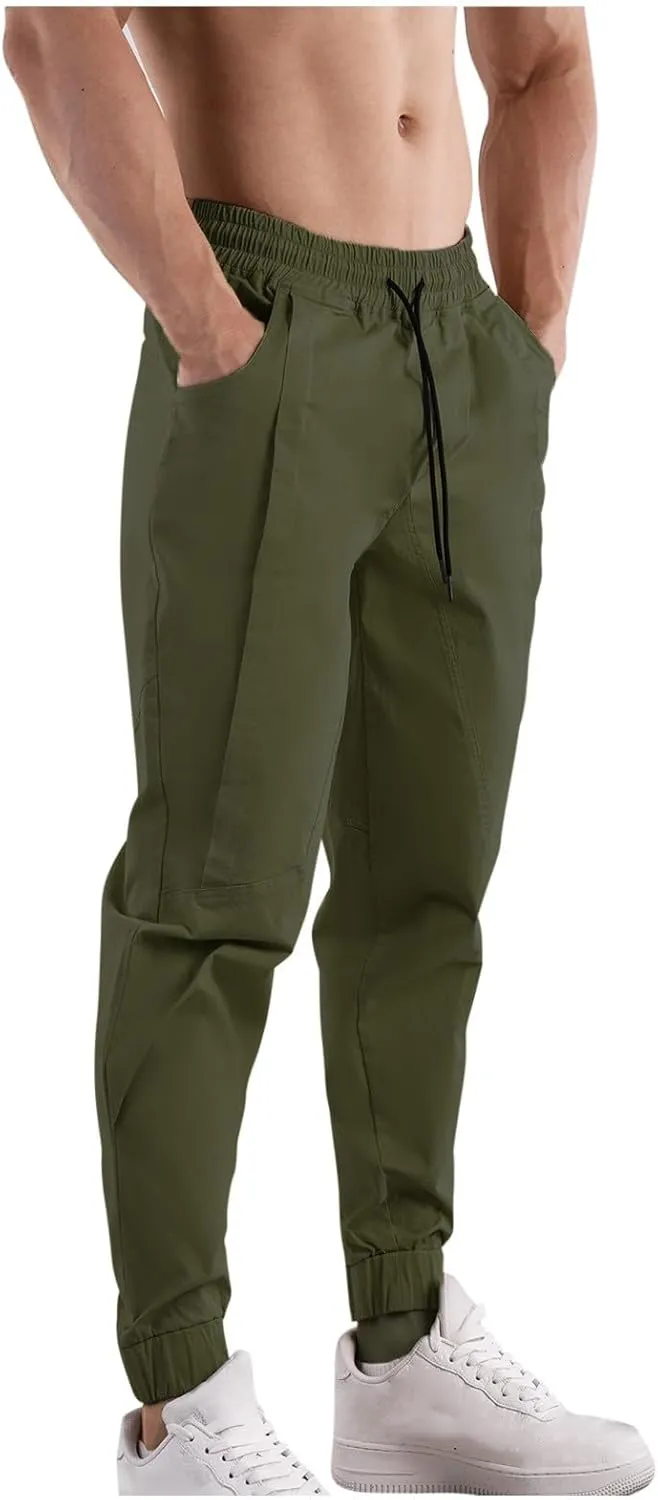 Cotton Cargo Pants for Men's Casual Solid Colour Trousers Performance Pants Pants for Hiking Stretch Walking Pants