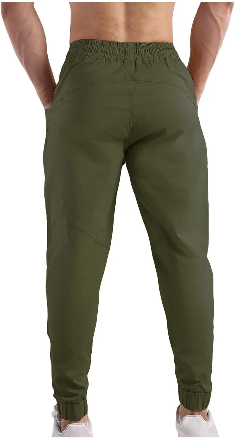 Cotton Cargo Pants for Men's Casual Solid Colour Trousers Performance Pants Pants for Hiking Stretch Walking Pants