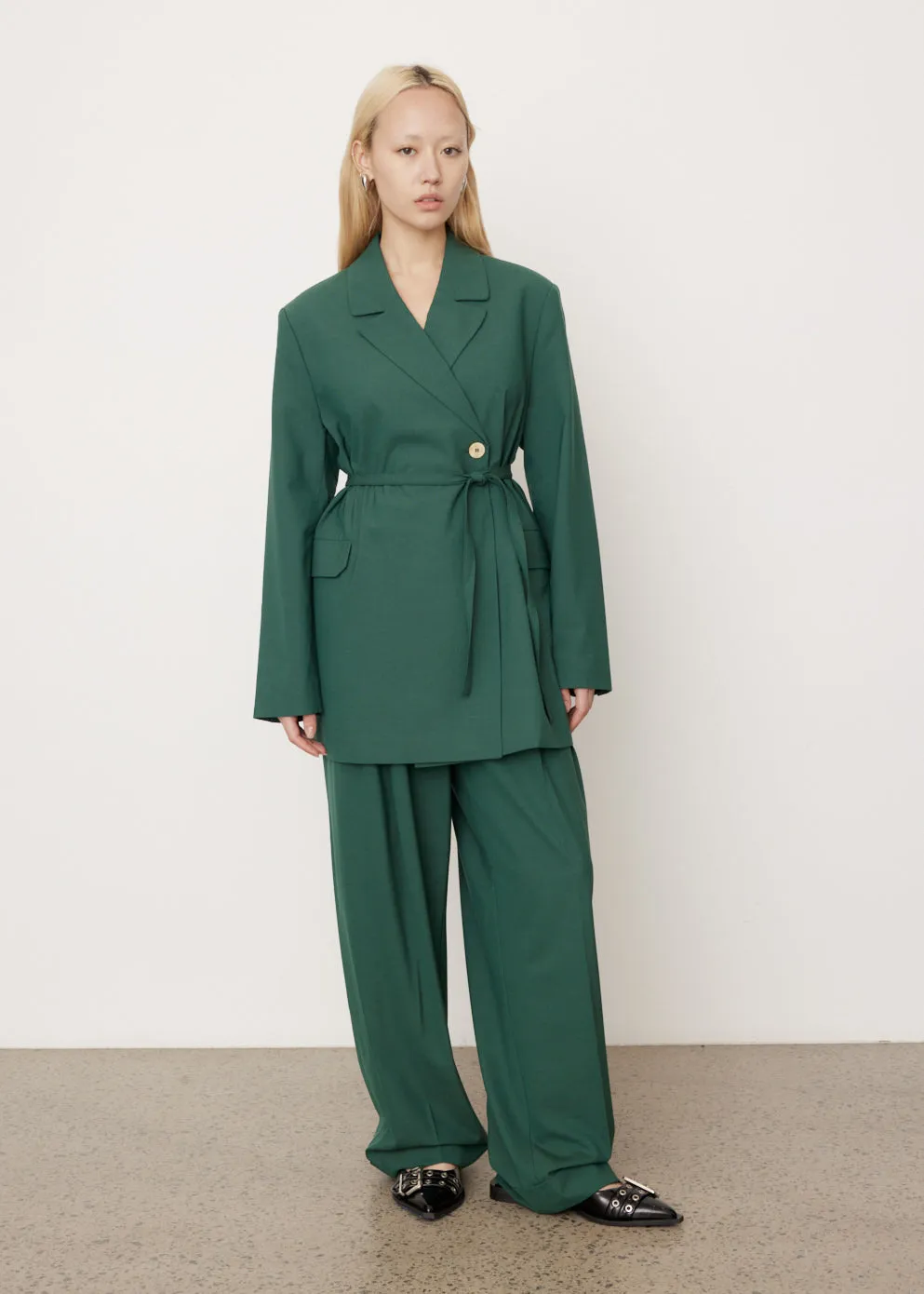 Drapey Melange Blazer