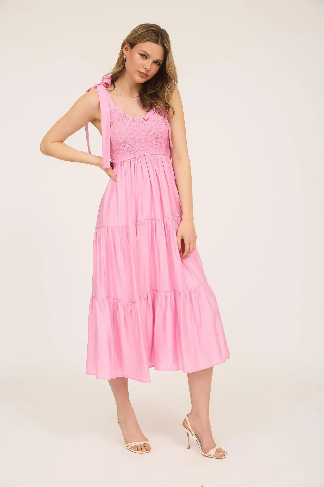 Empire Tie Midi Dress