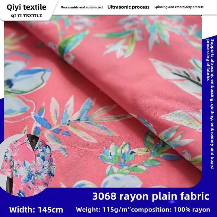Factory Direct Sale Rayon Red and Blue-قماش الحرير القطني