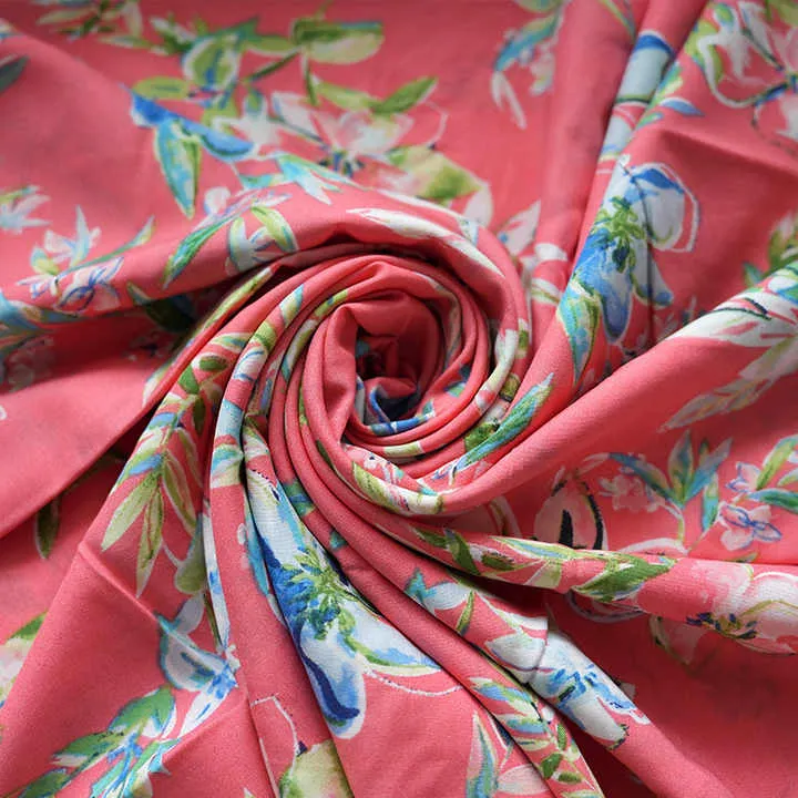 Factory Direct Sale Rayon Red and Blue-قماش الحرير القطني