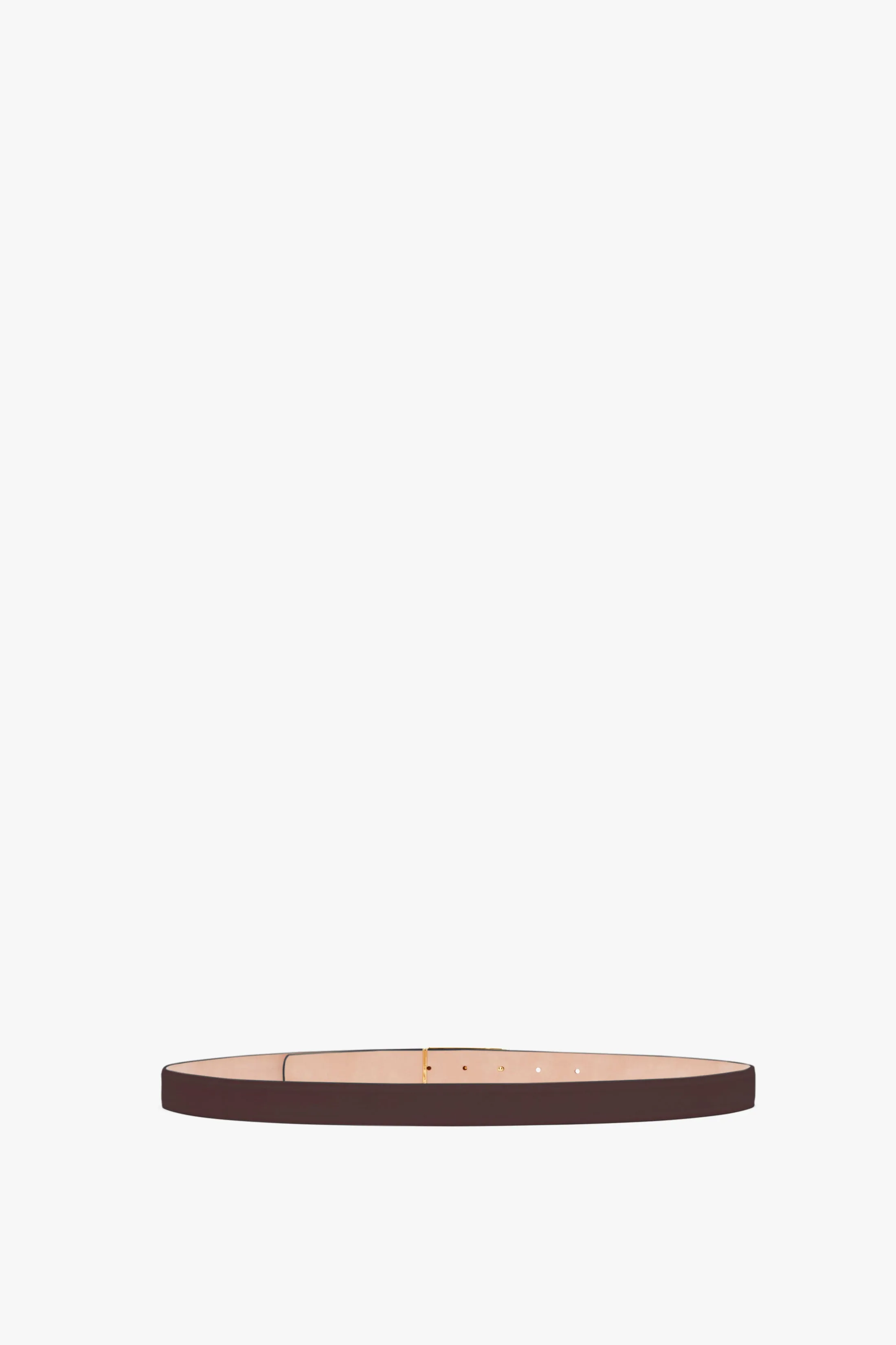 Frame Belt In Burgundy Leather