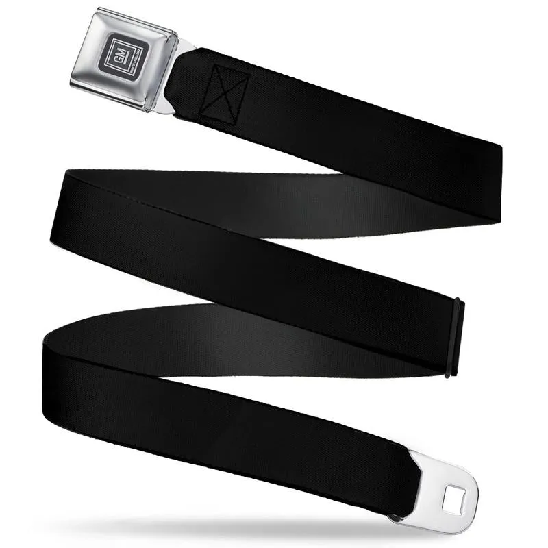 GM Seatbelt Belt / Silver Logo   Black Webbing