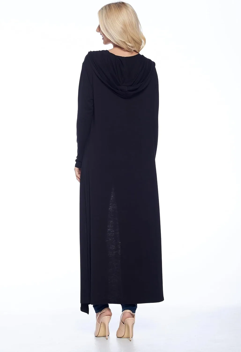 Isaac Liev Women's Maxi Cardigan Casual Trendy Extra Long Open Front Floor Length Drape Lightweight Duster Cardigan