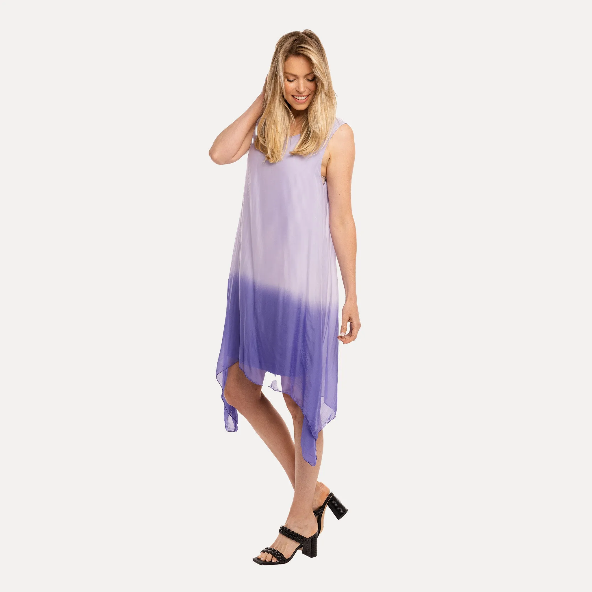 M Made in Italy  Women's Woven and Knitted Sleeveless Dress