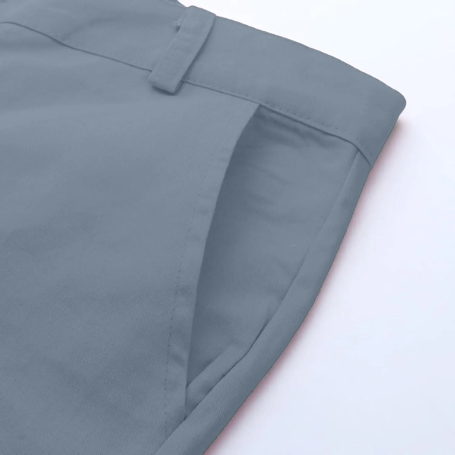Mens Skinny Dress Pants Elastic Waist Flat Front Slim Fit Casual Smart Work Trousers Plus Size Business Golf Pants Slacks
