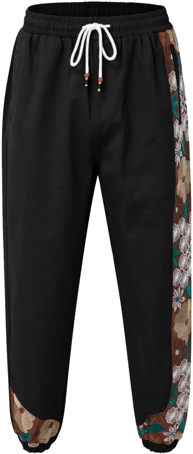 Mens Sweatpants with Pockets Big and Tall Baggy Joggers with Zipper Pockets Drawstring Sweatpants Men's Jogger Pants
