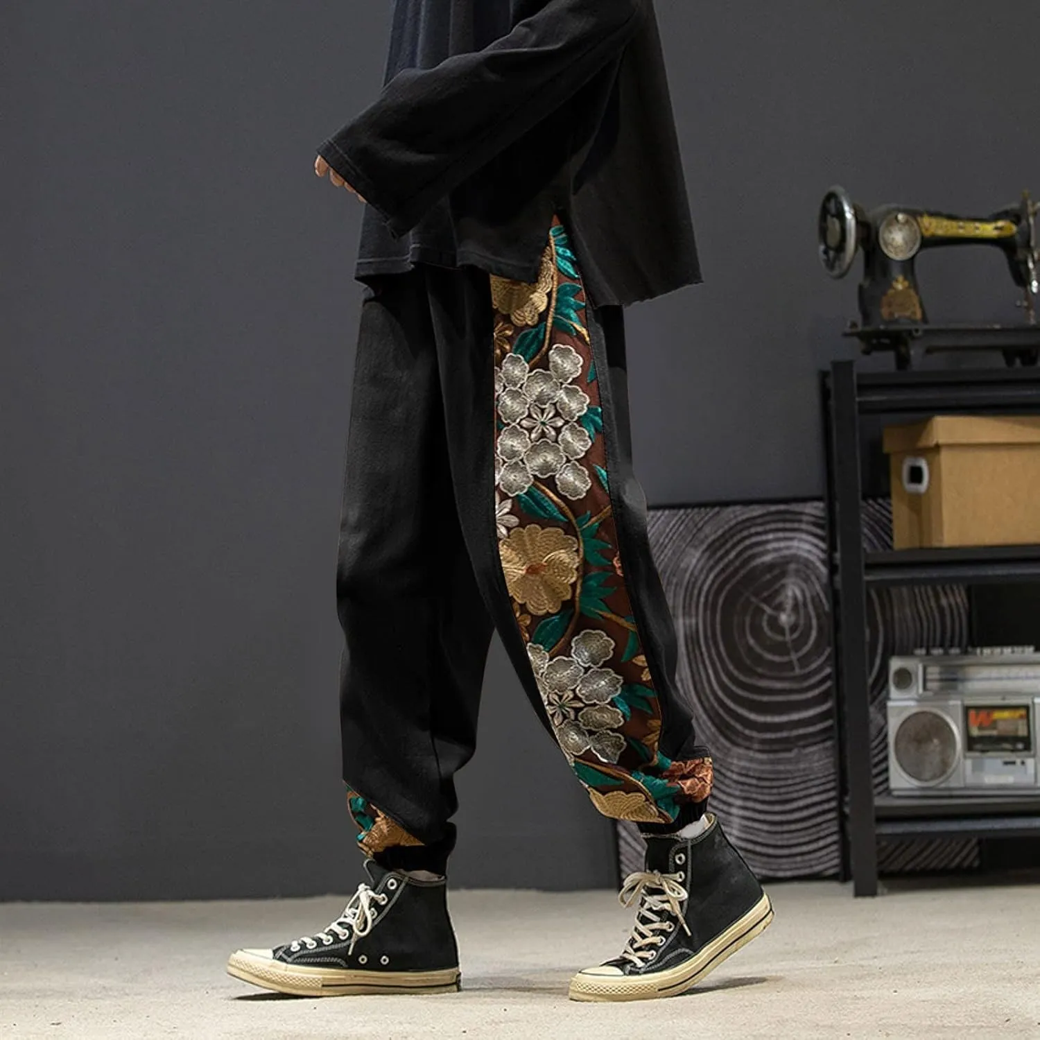 Mens Sweatpants with Pockets Big and Tall Baggy Joggers with Zipper Pockets Drawstring Sweatpants Men's Jogger Pants
