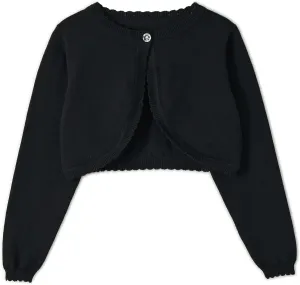 Miipat Toddler Girls Cardigan Long Sleeve Bolero Shrug Kids Knit Sweater Cover Up Button Closure Cropped Tops