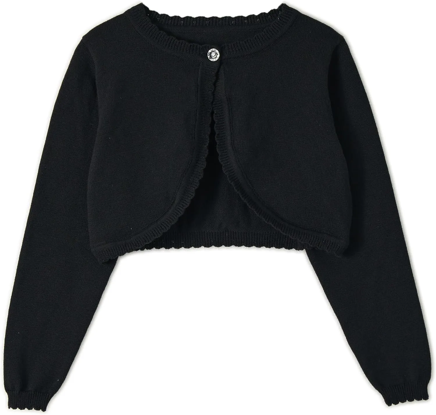 Miipat Toddler Girls Cardigan Long Sleeve Bolero Shrug Kids Knit Sweater Cover Up Button Closure Cropped Tops