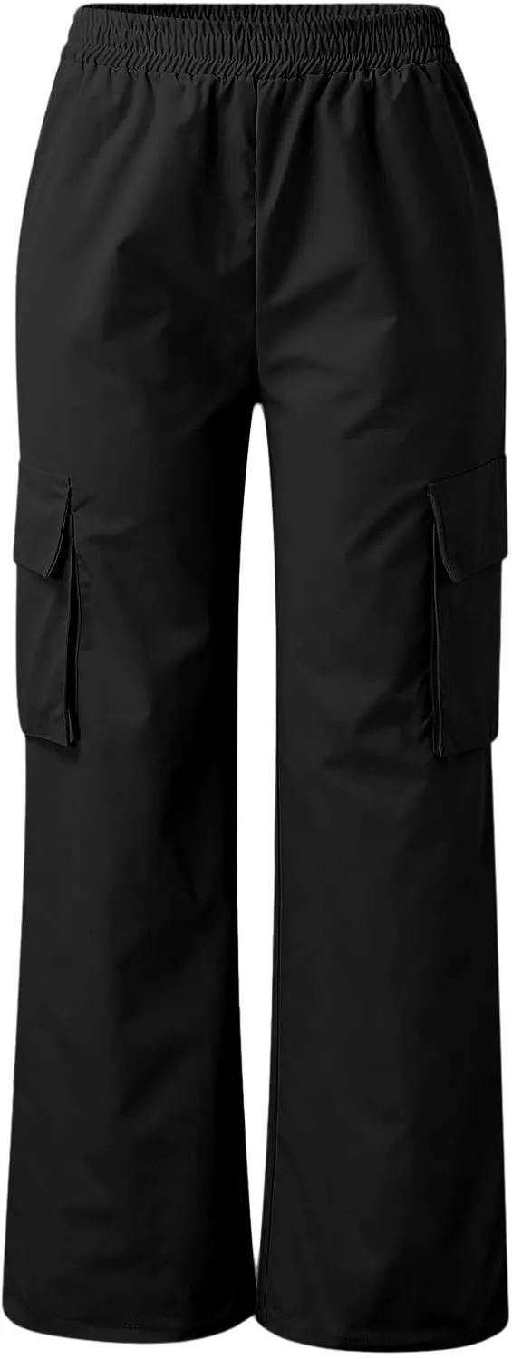 ODIZLI Women's Cargo Pants Casual Loose High Waisted Straight Leg Baggy Pants Trousers with Pockets