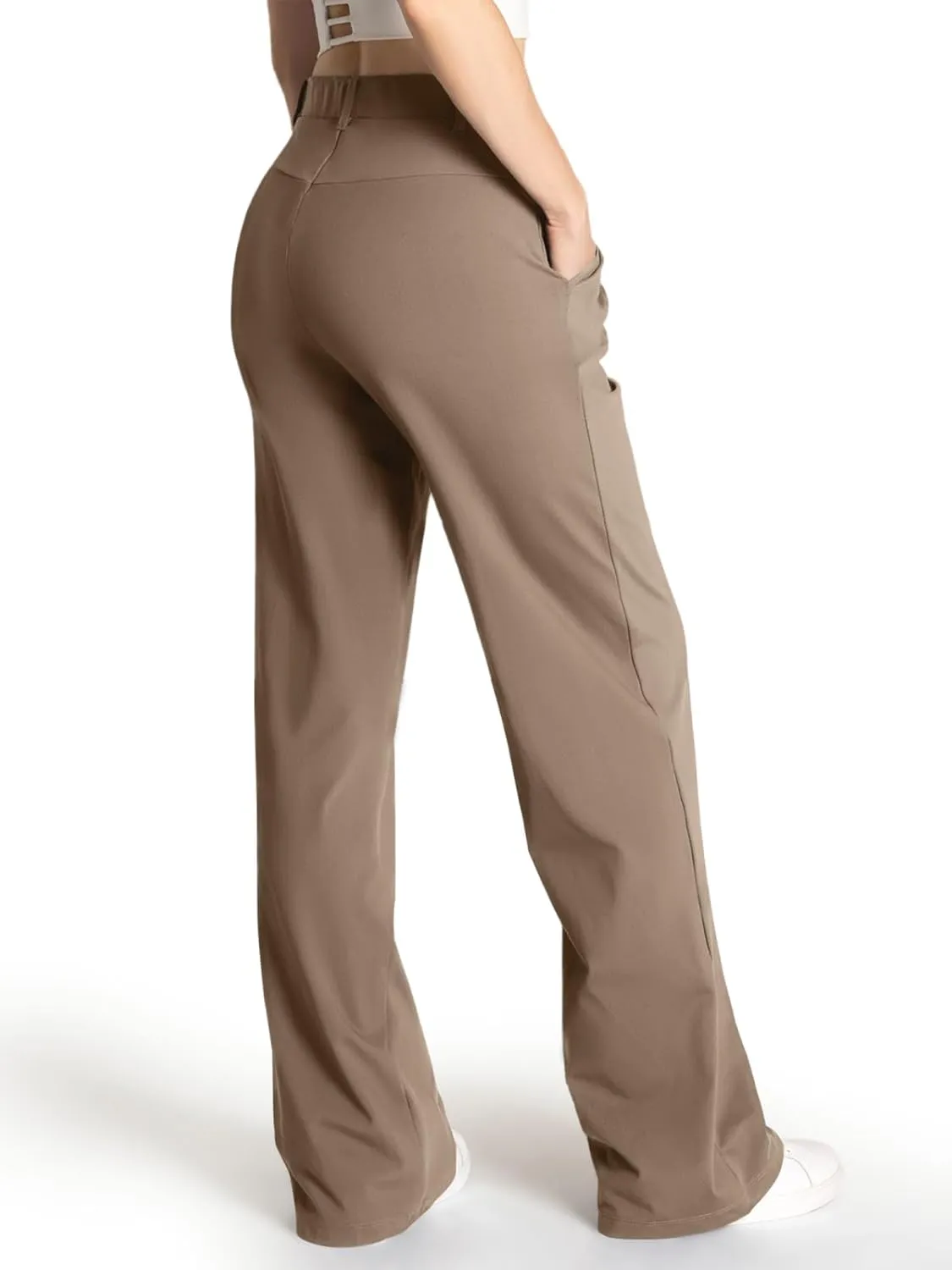 Safort Wide Leg Pants Women Dress Pants 28"/31"/34" Business Casual Trousers Work Office Loose Slacks Belt Loops Pockets