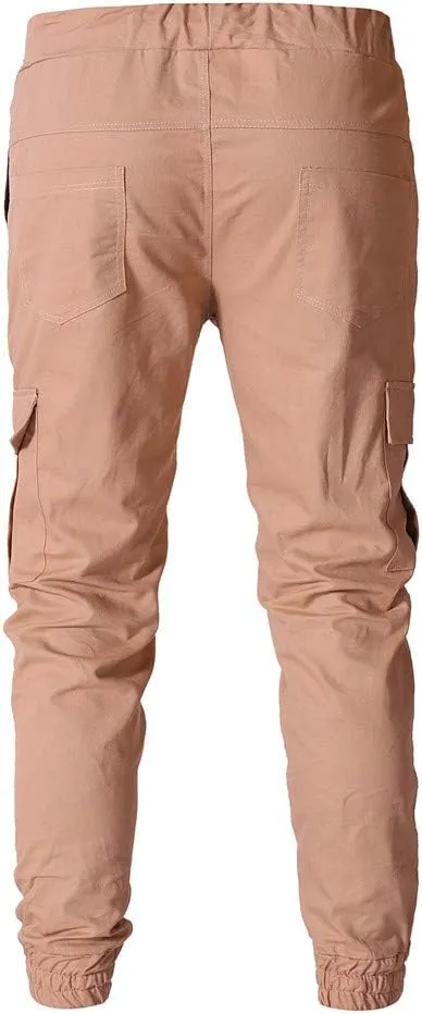 Sweatpants for Men Big and Tall Casual Mens Gifts Cargo Pants Hiking Workout Joggers Expandable-Waist Flat-Front Pant