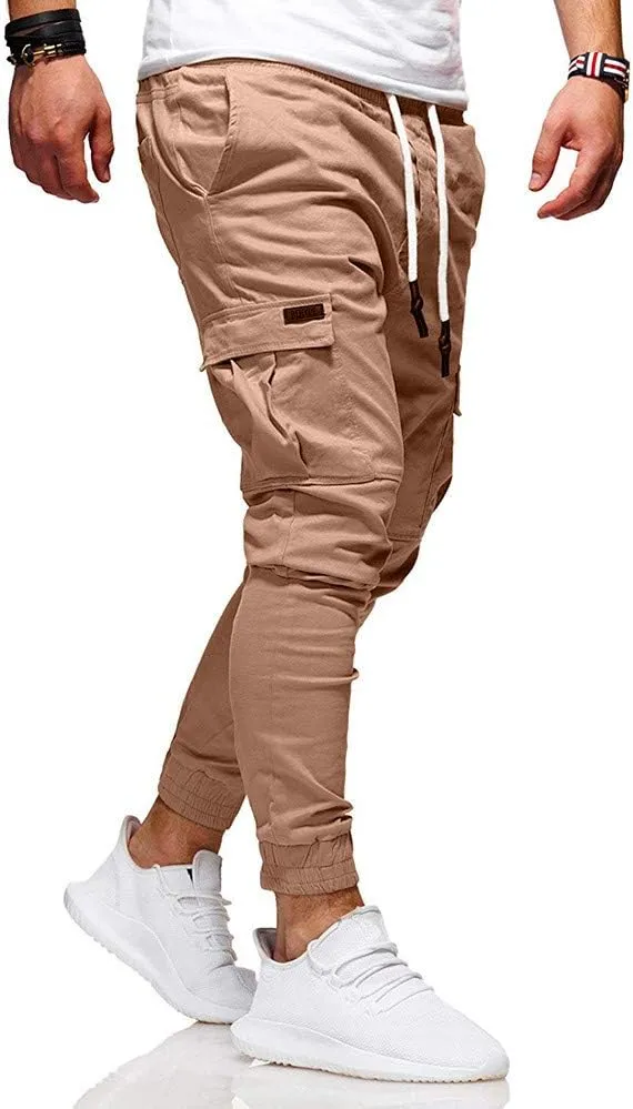 Sweatpants for Men Big and Tall Casual Mens Gifts Cargo Pants Hiking Workout Joggers Expandable-Waist Flat-Front Pant