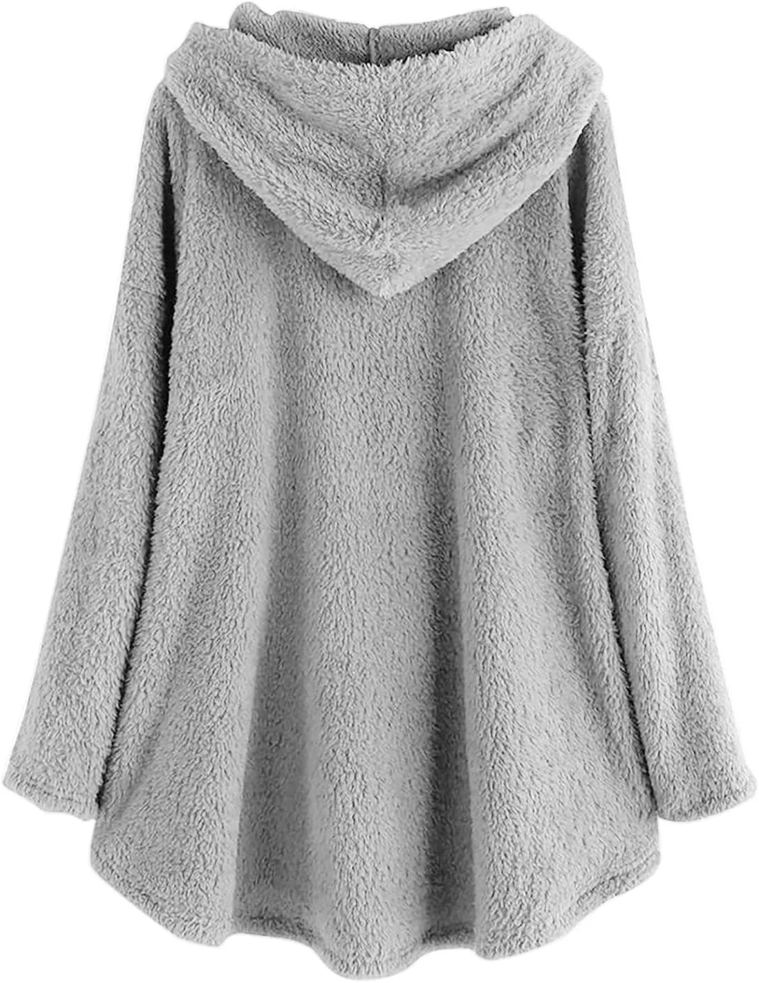 TWGONE Winter Warm Jackets for Women Fuzzy Fleece Hooded Coats Outerwear Plush Hoodies with Pocket