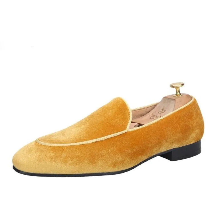 Velvet Slip-On Men Loafers - Men Shoes