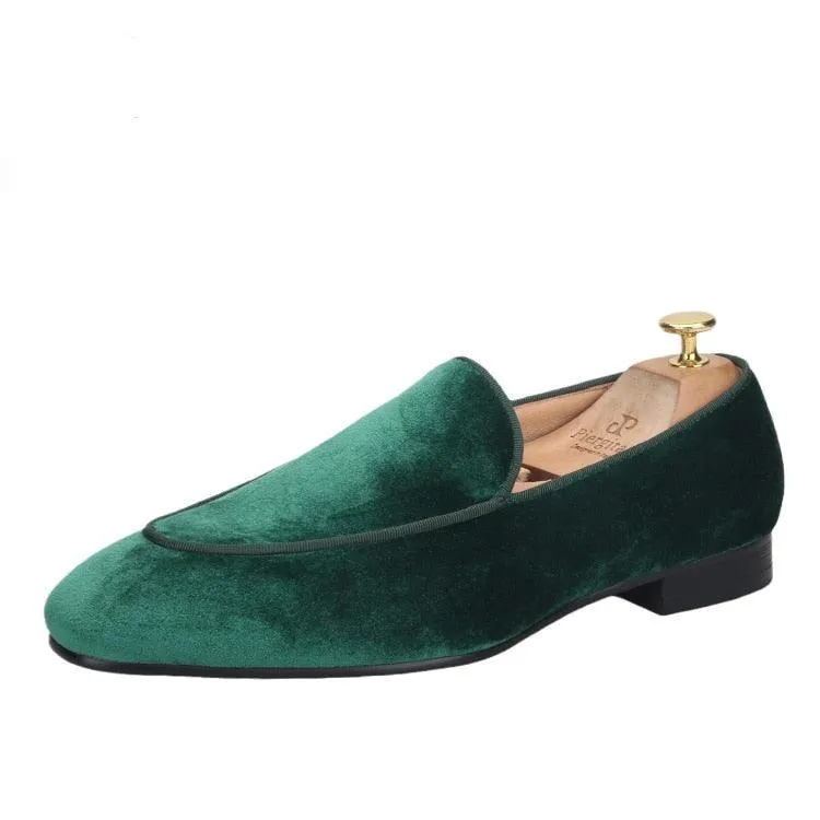 Velvet Slip-On Men Loafers - Men Shoes