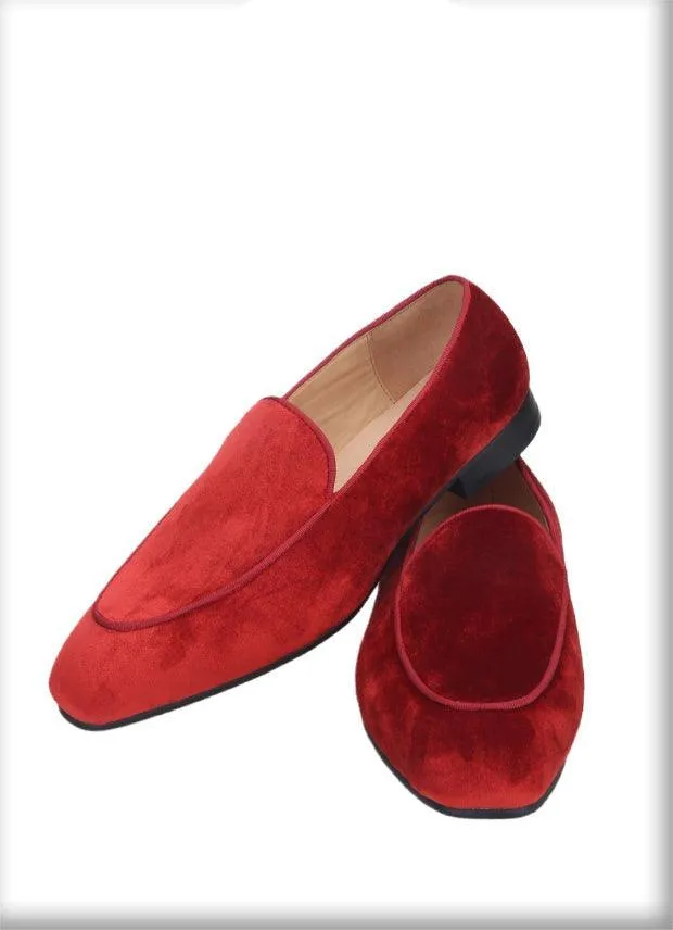 Velvet Slip-On Men Loafers - Men Shoes