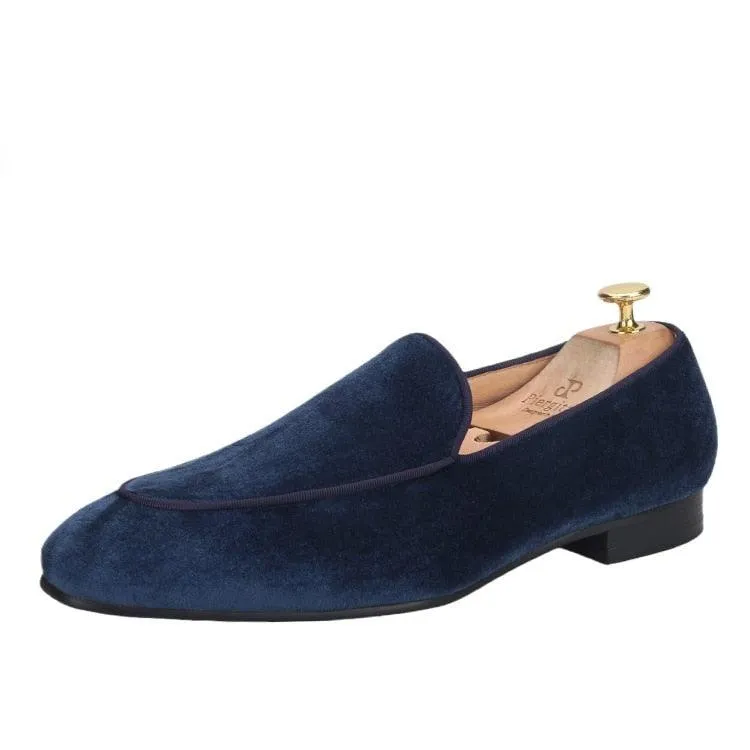 Velvet Slip-On Men Loafers - Men Shoes