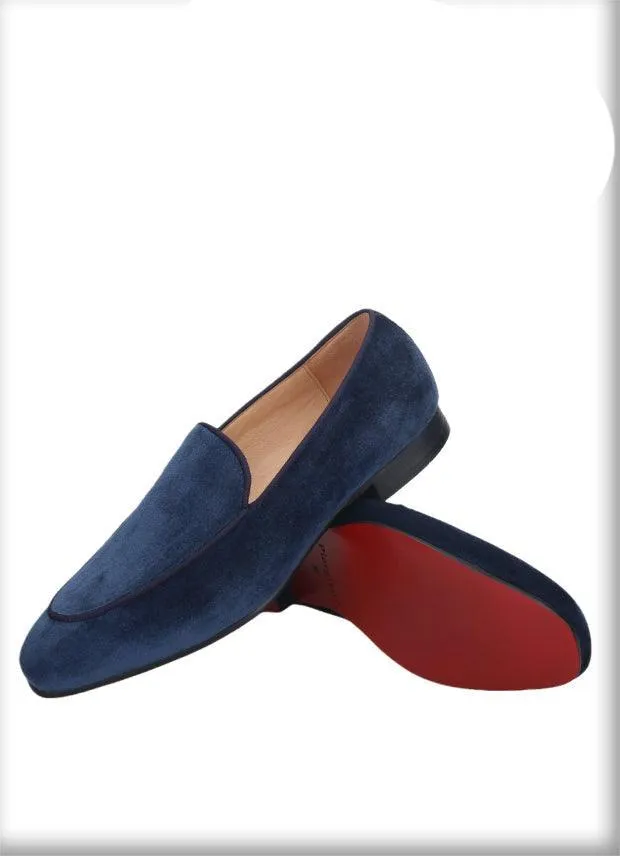 Velvet Slip-On Men Loafers - Men Shoes