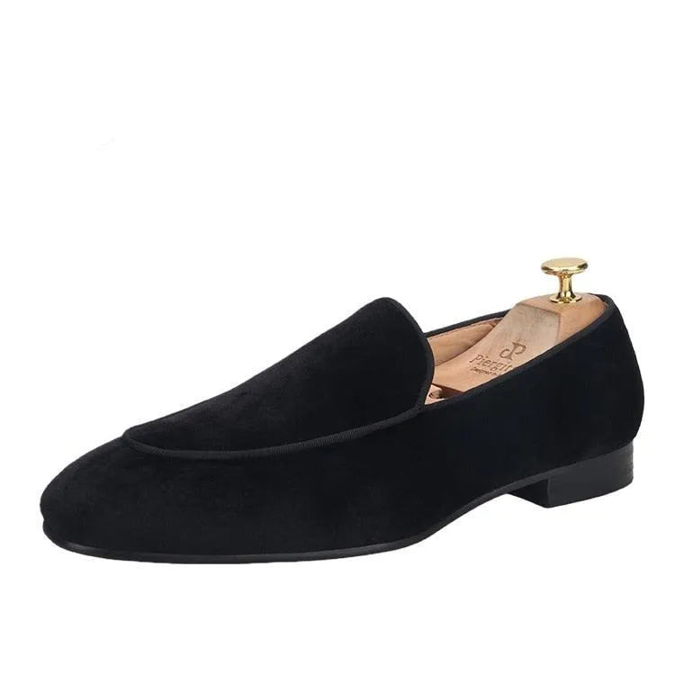 Velvet Slip-On Men Loafers - Men Shoes