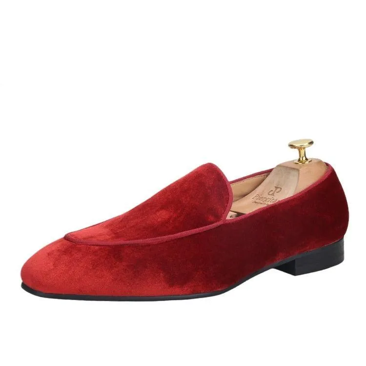 Velvet Slip-On Men Loafers - Men Shoes