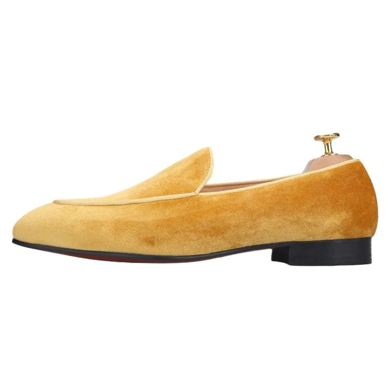 Velvet Slip-On Men Loafers - Men Shoes