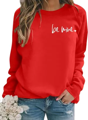 Women Valentines Sweatshirt Love Heart Graphic Print Shirts Valentines Day Shirt Vintage Pullover Tops
