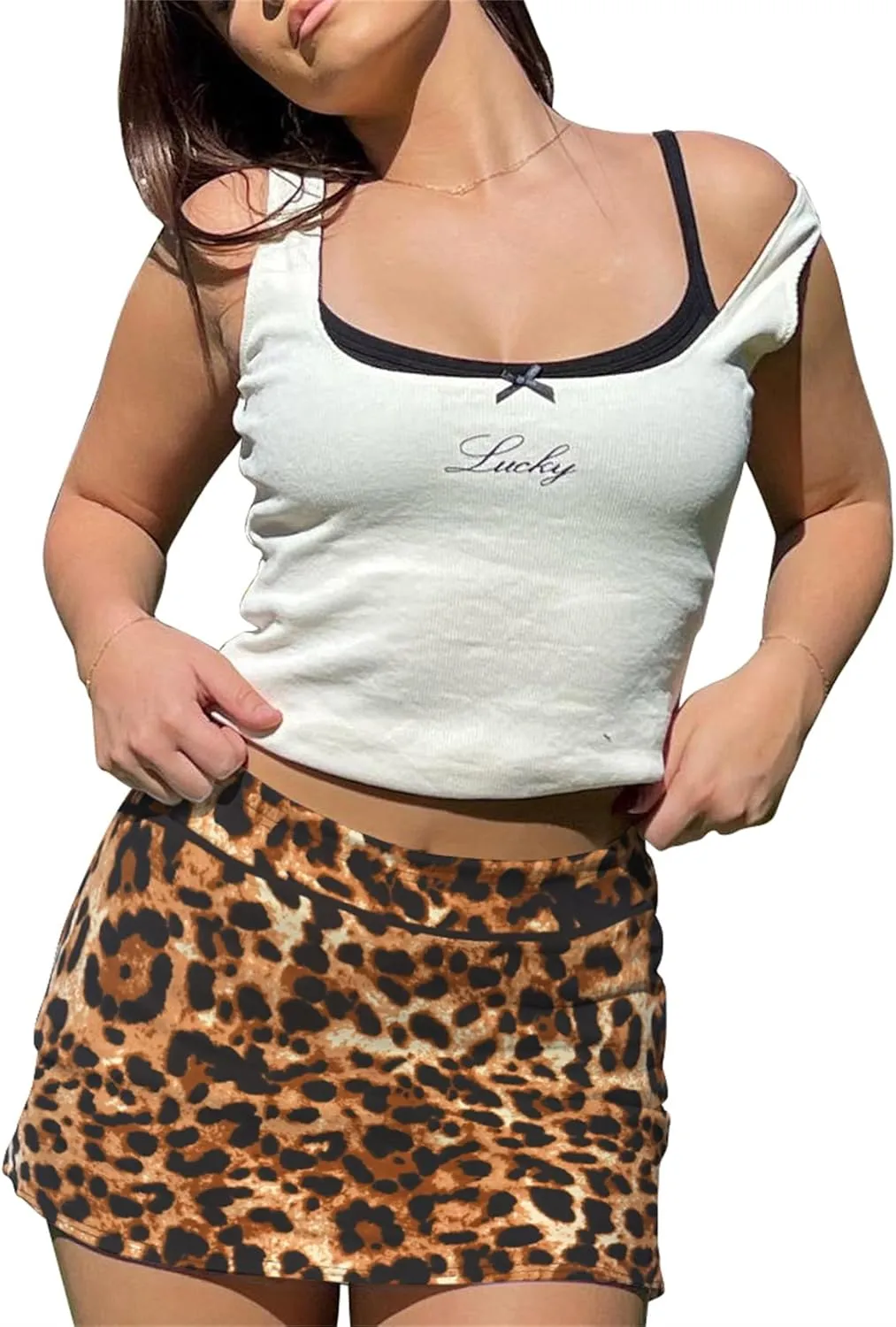 Womens Mini Skorts Casual Summer Mid-Waisted Pencil Bodycon Short Skirts with Side Split 2025