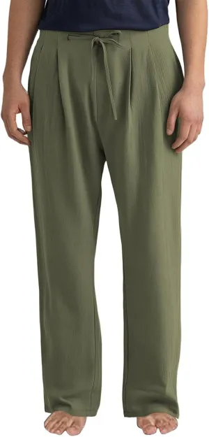 ZYXTIM Linen Casual Foraml Trousers for Men Elastic Waist Loose Smart Work Pants Plus Size Summer Hawaiian Travel Outfits