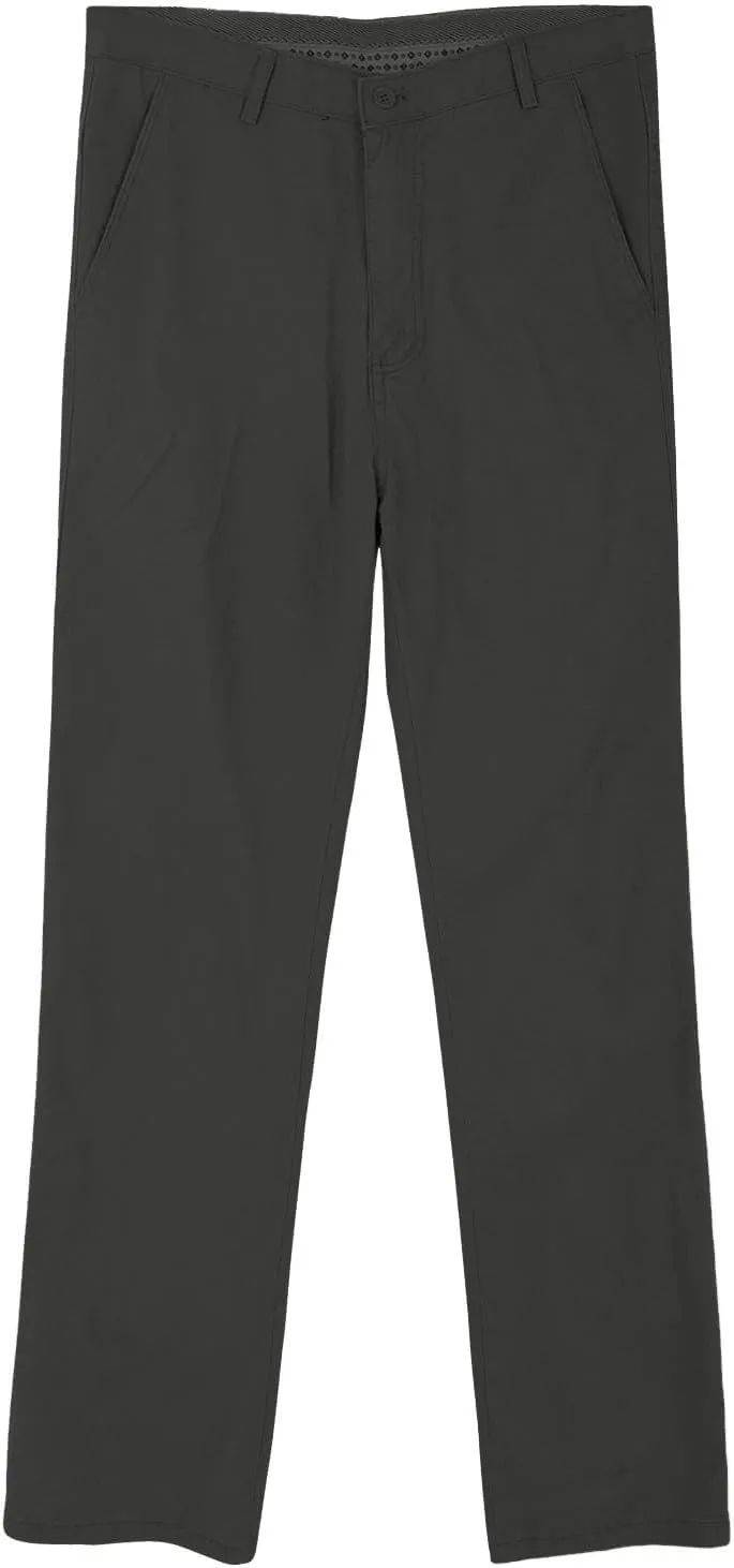 ZYXTIM Work Trousers for Men Zipper Fly Flat Front Casual Smart Chino Office Pants Big&Tall Winkle Free Stretch Cargo Trouser